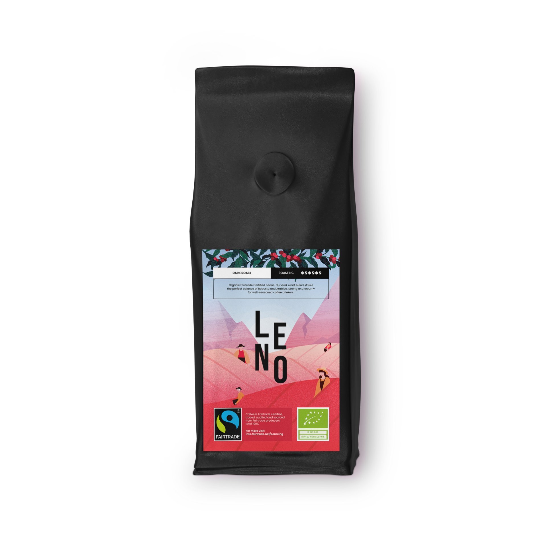 LENO Dark Roast פולי קפה אורגניים 